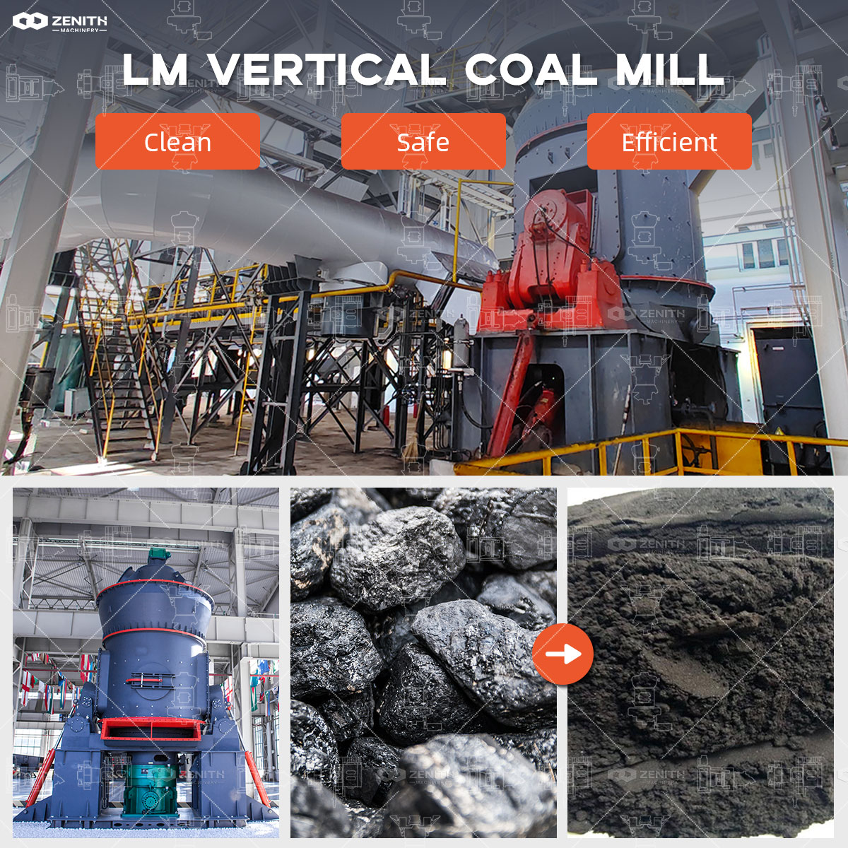 LM Vertical Grinding Mill in a modern mineral processing plant, showcasing its compact and automated design.